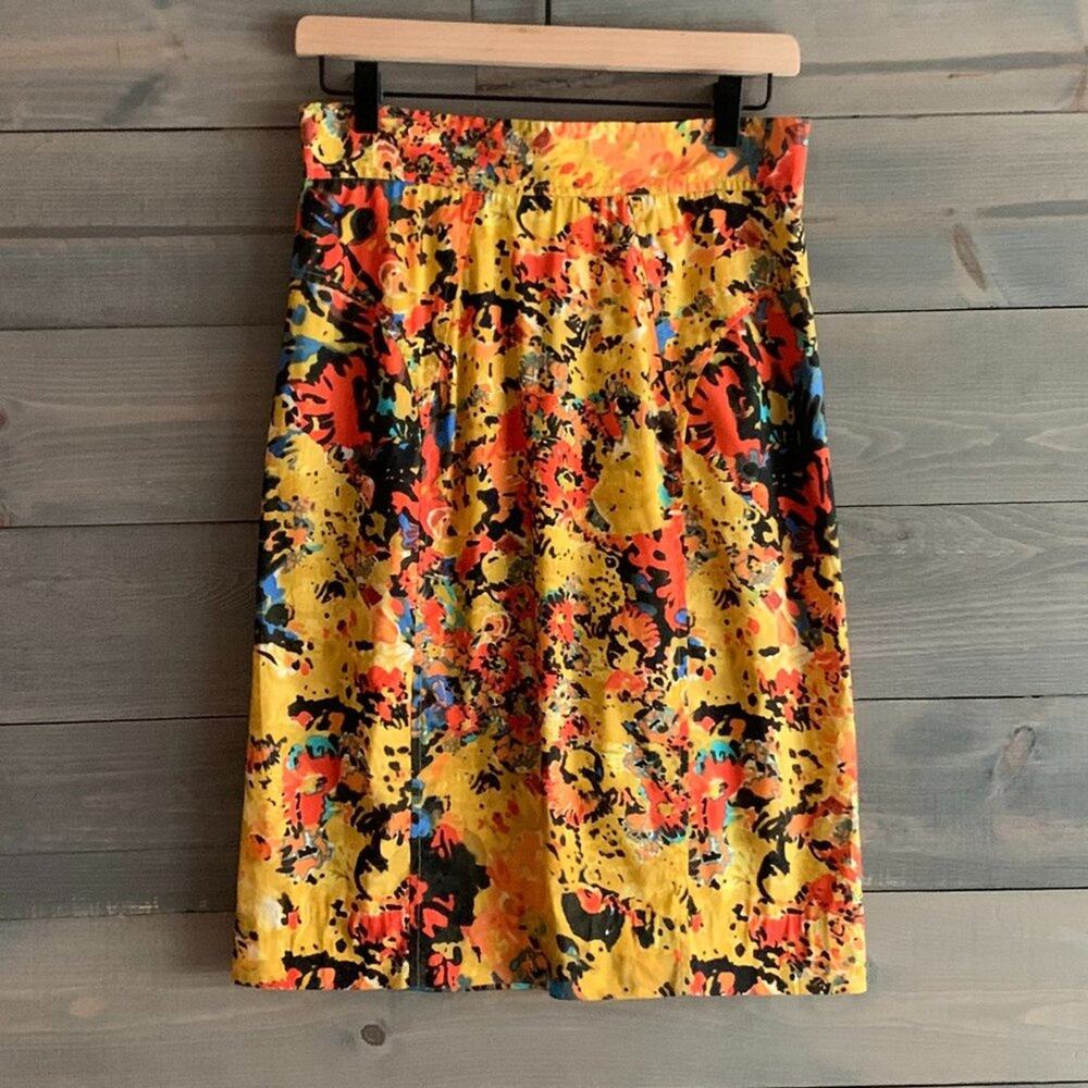 Vibrant Abstract Print Skirt